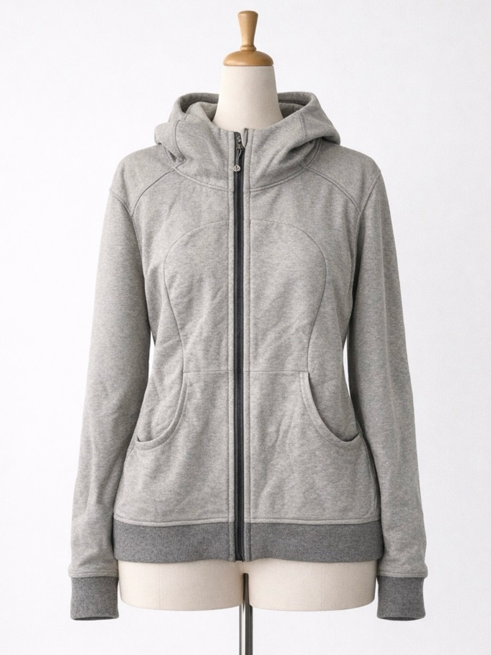 lululemon athletica Light Gray Full-Zip Hooded Jacket